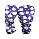 Star And Sheep Pattern Print Boxing Gloves