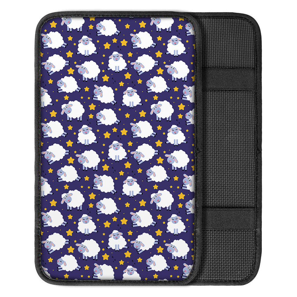 Star And Sheep Pattern Print Car Center Console Cover