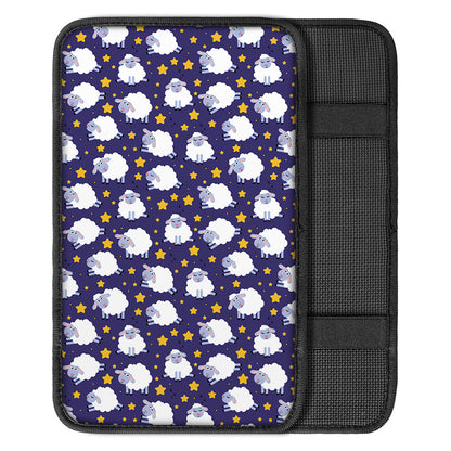 Star And Sheep Pattern Print Car Center Console Cover