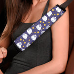 Star And Sheep Pattern Print Car Seat Belt Covers
