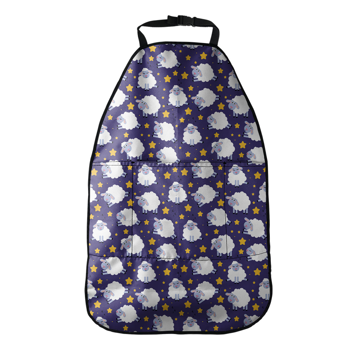 Star And Sheep Pattern Print Car Seat Organizers