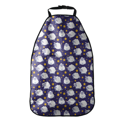Star And Sheep Pattern Print Car Seat Organizers