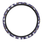 Star And Sheep Pattern Print Car Steering Wheel Cover