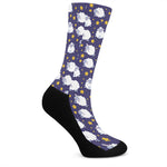 Star And Sheep Pattern Print Crew Socks
