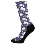 Star And Sheep Pattern Print Crew Socks
