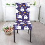 Star And Sheep Pattern Print Dining Chair Slipcover