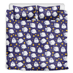 Star And Sheep Pattern Print Duvet Cover Bedding Set