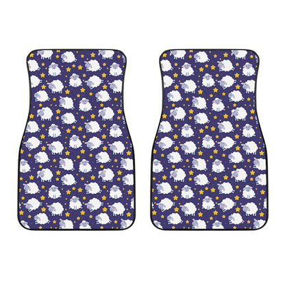 Star And Sheep Pattern Print Front Car Floor Mats