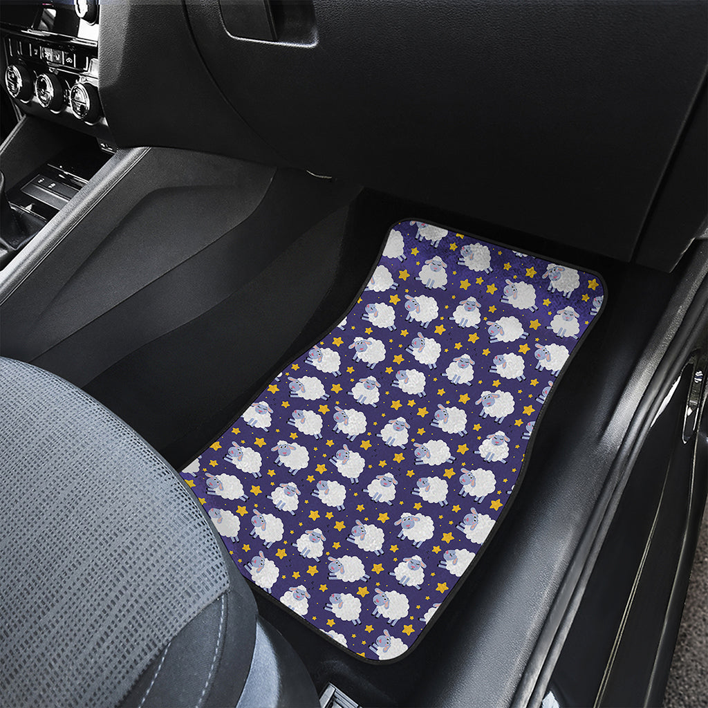 Star And Sheep Pattern Print Front Car Floor Mats