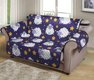 Star And Sheep Pattern Print Loveseat Protector