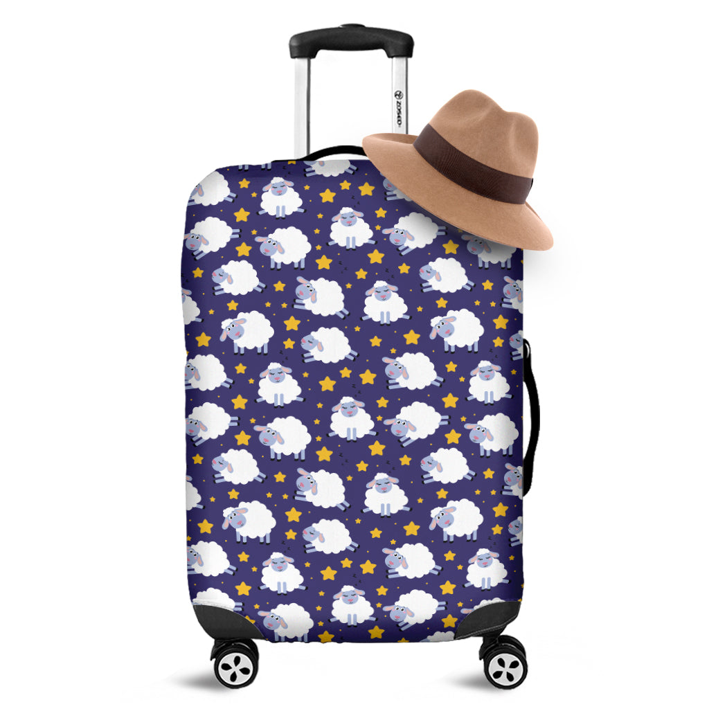 Star And Sheep Pattern Print Luggage Cover