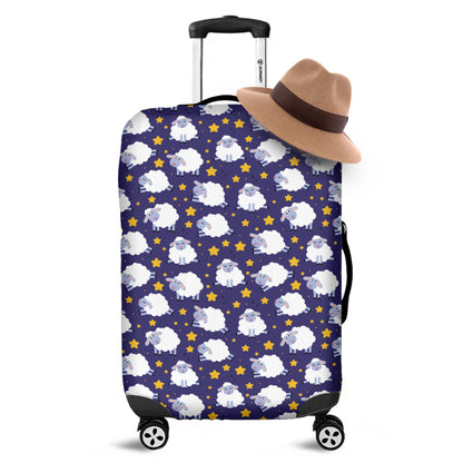 Star And Sheep Pattern Print Luggage Cover