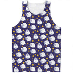 Star And Sheep Pattern Print Men's Tank Top