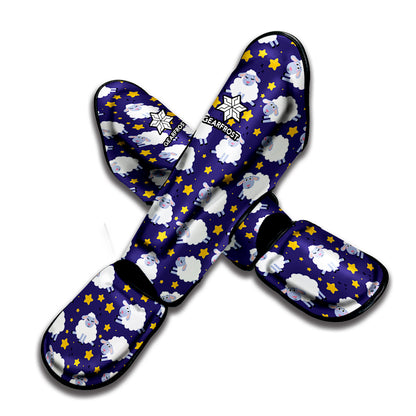 Star And Sheep Pattern Print Muay Thai Shin Guard