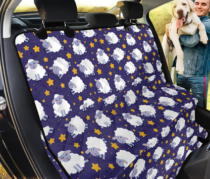 Star And Sheep Pattern Print Pet Car Back Seat Cover