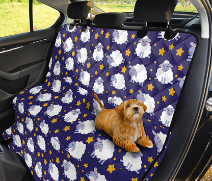 Star And Sheep Pattern Print Pet Car Back Seat Cover