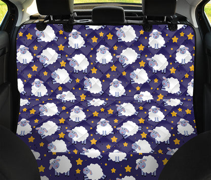 Star And Sheep Pattern Print Pet Car Back Seat Cover