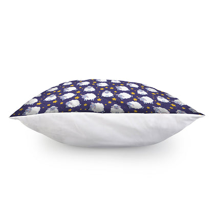 Star And Sheep Pattern Print Pillow Cover