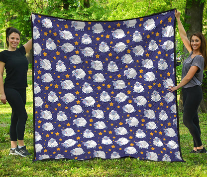 Star And Sheep Pattern Print Quilt