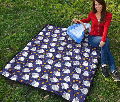 Star And Sheep Pattern Print Quilt