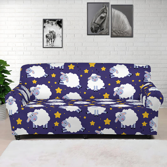 Star And Sheep Pattern Print Sofa Cover