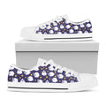 Star And Sheep Pattern Print White Low Top Sneakers