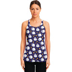 Star And Sheep Pattern Print Women's Racerback Tank Top