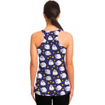 Star And Sheep Pattern Print Women's Racerback Tank Top