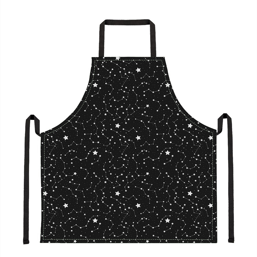 Star Constellations Pattern Print Apron