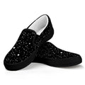Star Constellations Pattern Print Black Slip On Sneakers