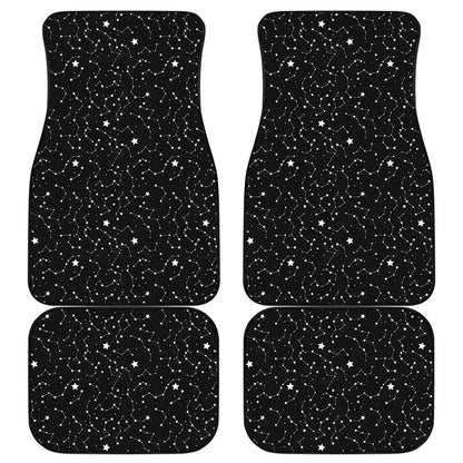 Star Constellations Pattern Print Front and Back Car Floor Mats