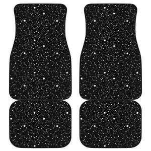 Star Constellations Pattern Print Front and Back Car Floor Mats