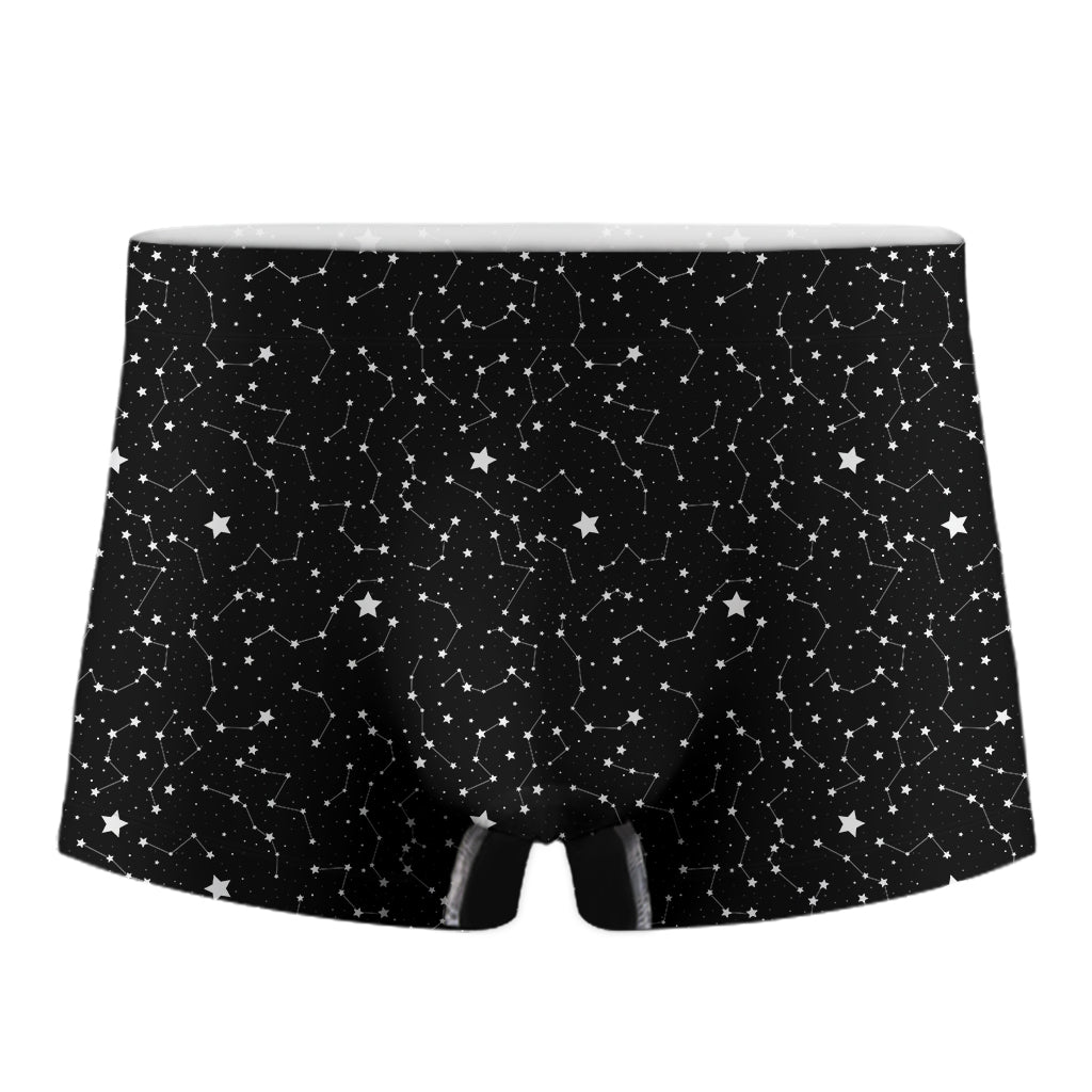 Star Constellations Pattern Print Men's Boxer Briefs