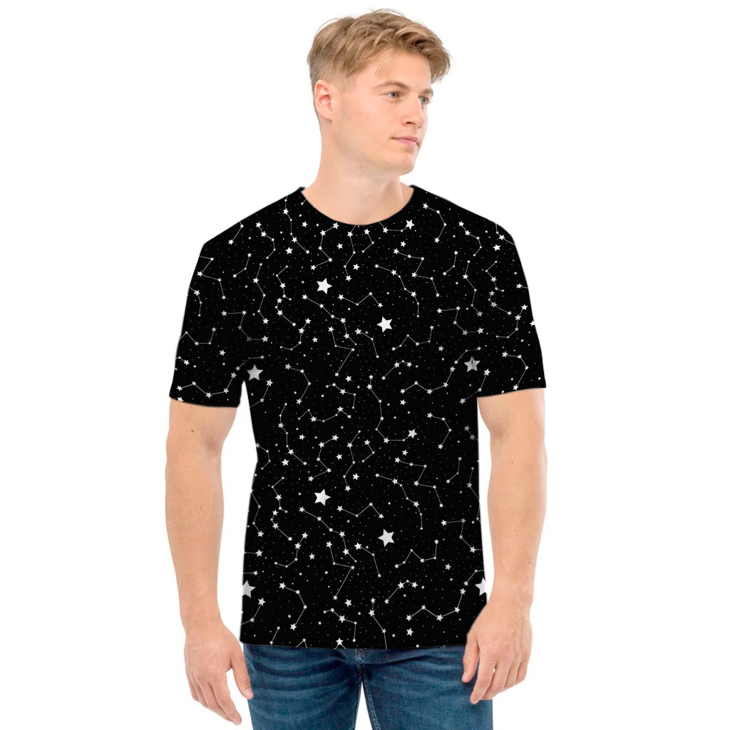 Star Constellations Pattern Print Men's T-Shirt