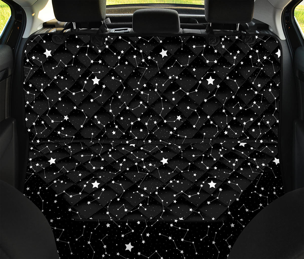 Star Constellations Pattern Print Pet Car Back Seat Cover