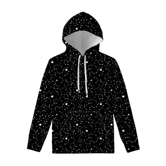 Star Constellations Pattern Print Pullover Hoodie