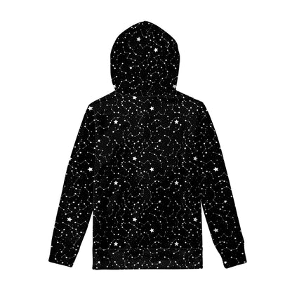 Star Constellations Pattern Print Pullover Hoodie