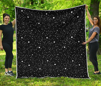 Star Constellations Pattern Print Quilt