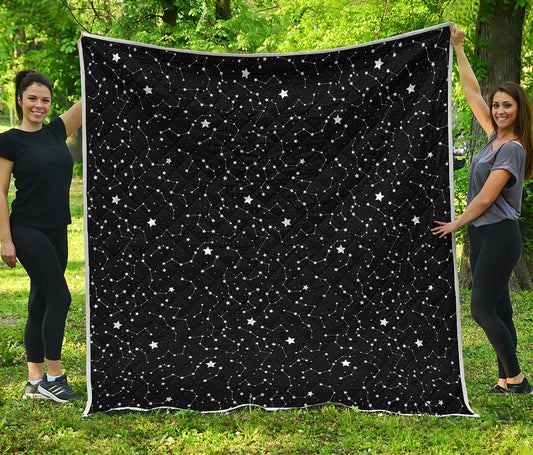 Star Constellations Pattern Print Quilt