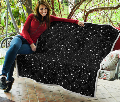 Star Constellations Pattern Print Quilt