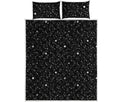 Star Constellations Pattern Print Quilt Bed Set