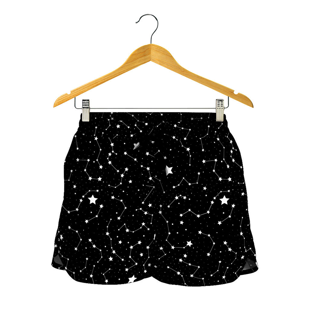 Star Constellations Pattern Print Women's Shorts