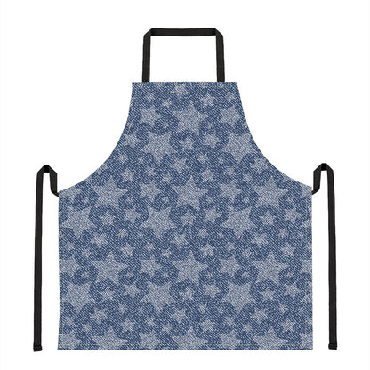 Star Denim Jeans Pattern Print Apron