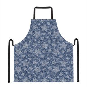 Star Denim Jeans Pattern Print Apron