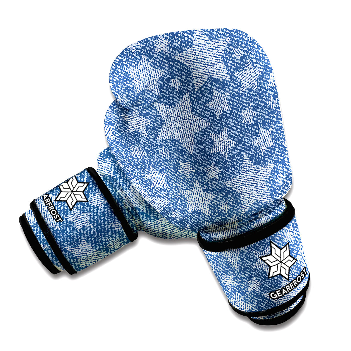 Star Denim Jeans Pattern Print Boxing Gloves