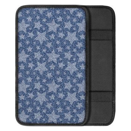 Star Denim Jeans Pattern Print Car Center Console Cover