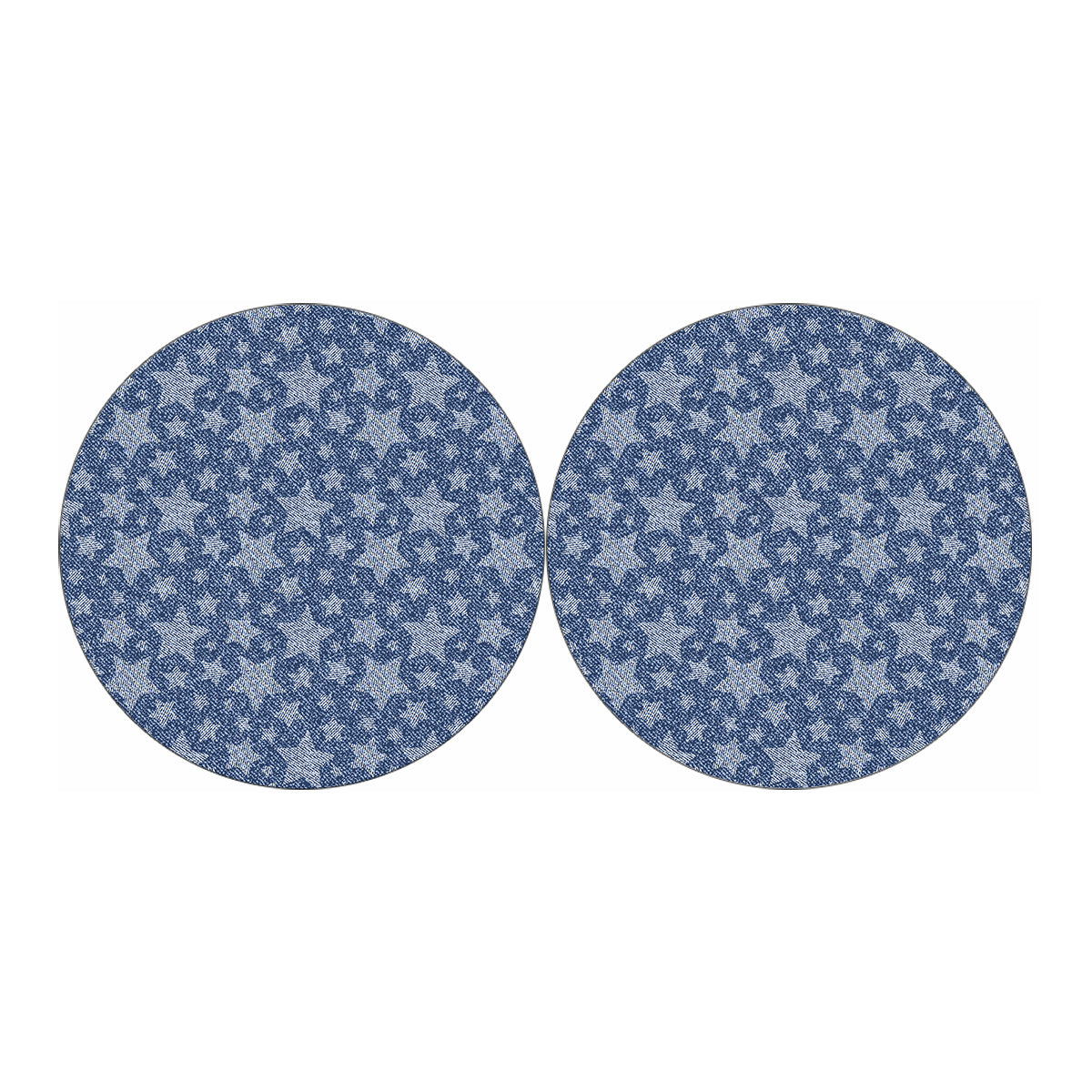 Star Denim Jeans Pattern Print Car Coasters
