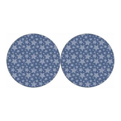 Star Denim Jeans Pattern Print Car Coasters