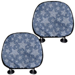 Star Denim Jeans Pattern Print Car Headrest Covers