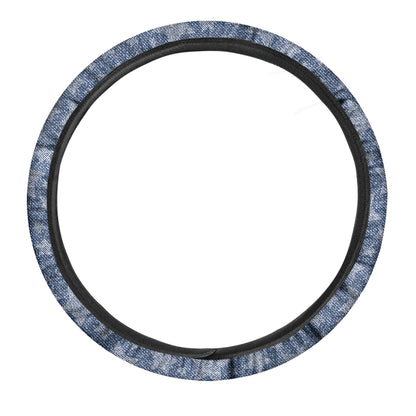 Star Denim Jeans Pattern Print Car Steering Wheel Cover
